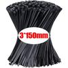 1000/100PCS Nylon Cable Ties Self-locking Cord Ties Straps Adjustable Cables Fastening Plastic Clamp Heat Resistant Wire Zip Tie