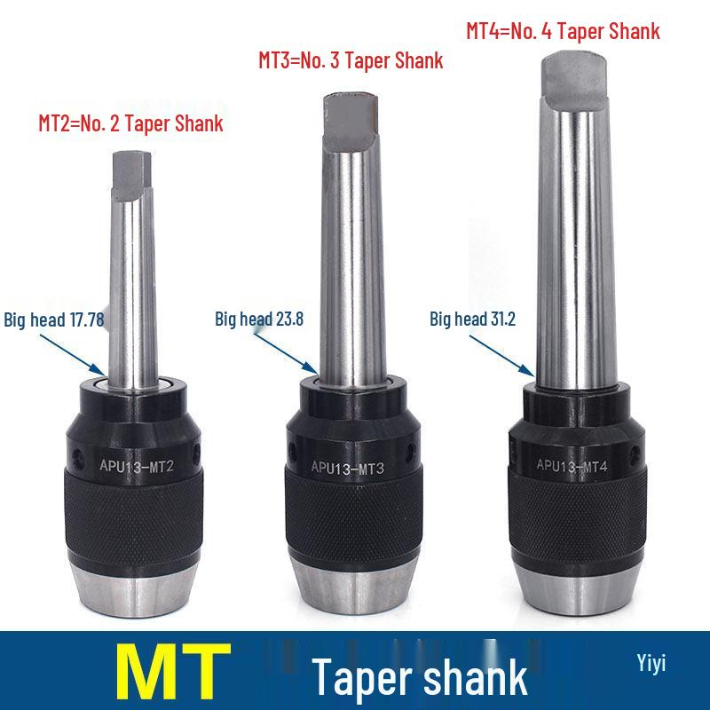 Self-Locking Tapered Tailstock Drill Chuck for CNC Lathe & Milling Machine
