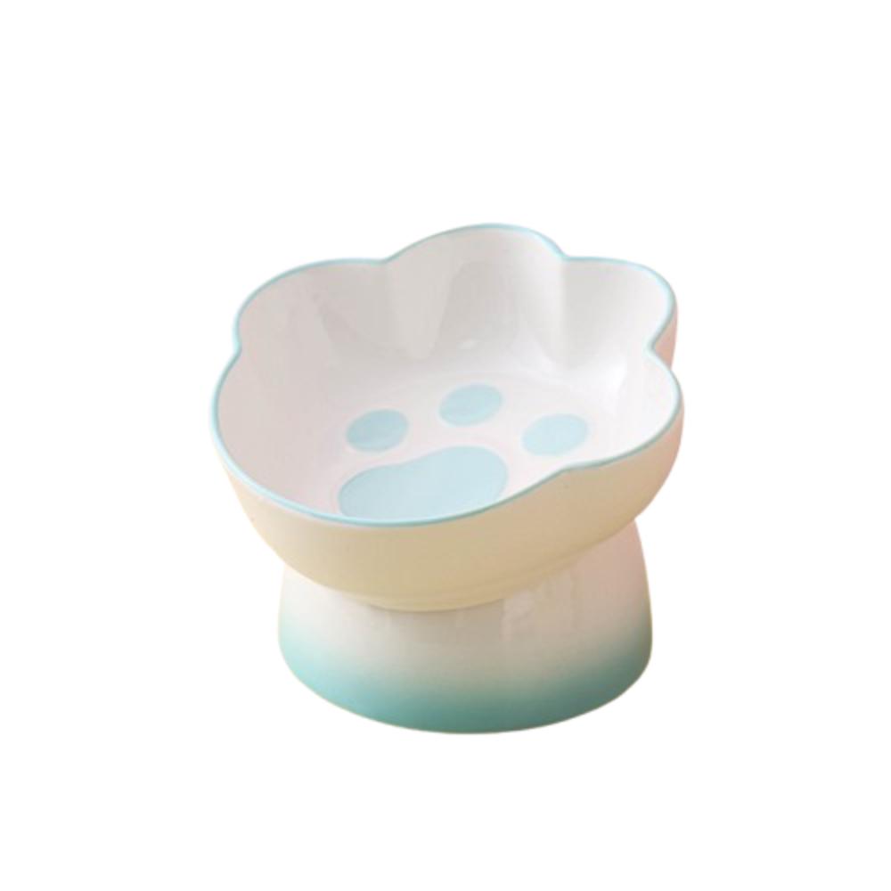Slanted Dog Food Bowl High Foot Pet Drinking Bowl Snack Bowls Ceramic Cat Bowl  For Cats Dogs