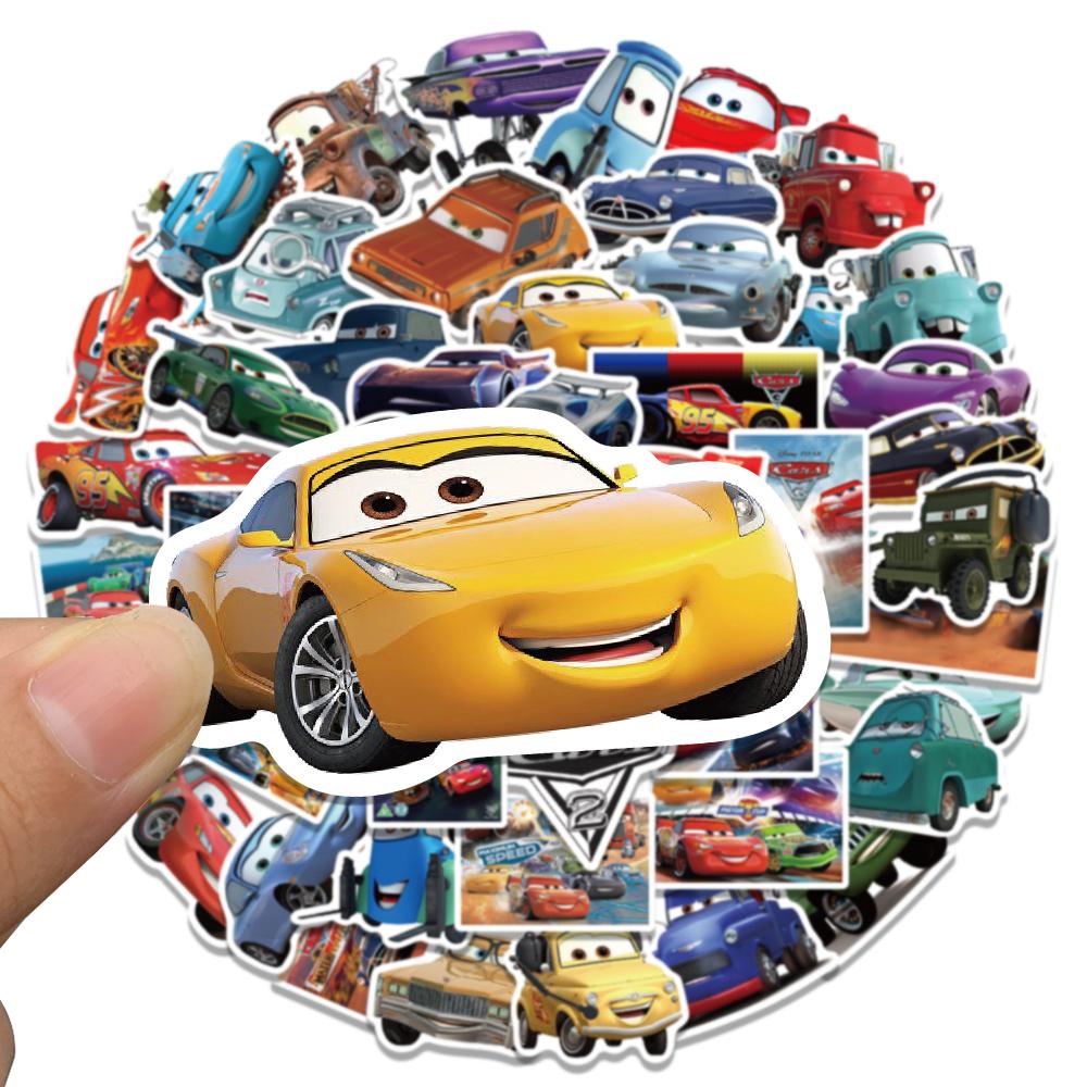 10/30/50pcs Cartoon Moive Cars Stickers Cool Lightning Mcqueen Anime Decals Stationery Phone Laptop Bike Sticker Toy Gift