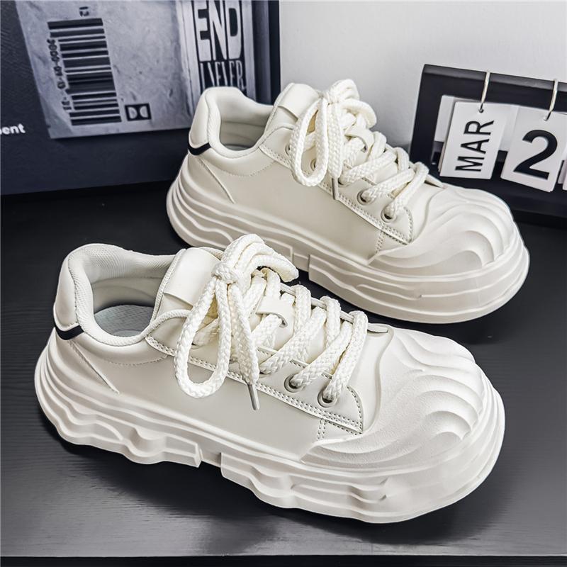 

Big Head Shoes Design Thick Baseplate Shoes Ugly Cute Bread Shoes Men s Casual Shoes 45 білий