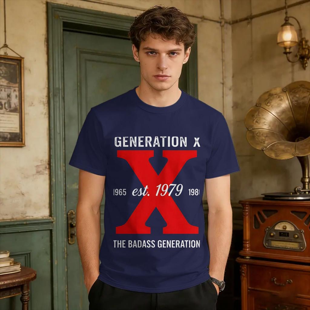 Generation X Gegründet 1979 Rotes X T-Shirt Strand Vintage T-Shirts Reine Baumwolle Beliebtes T-Shirt Für Unisex Lässige Oberteile