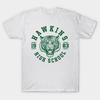 Herren Schwarzes T-Shirt mit Aufdruck Vintage Hawkins High School Tigers 1983 Kein-Schnitt-Transferpapierdruck Baumwoll-T-Shirt