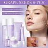 SADOER Grape Seed Antioxidant Repair 6-Piece Skincare Set, Deep Nourishment, Fights Skin Aging, Improves Dullness, Full Skincare Routine