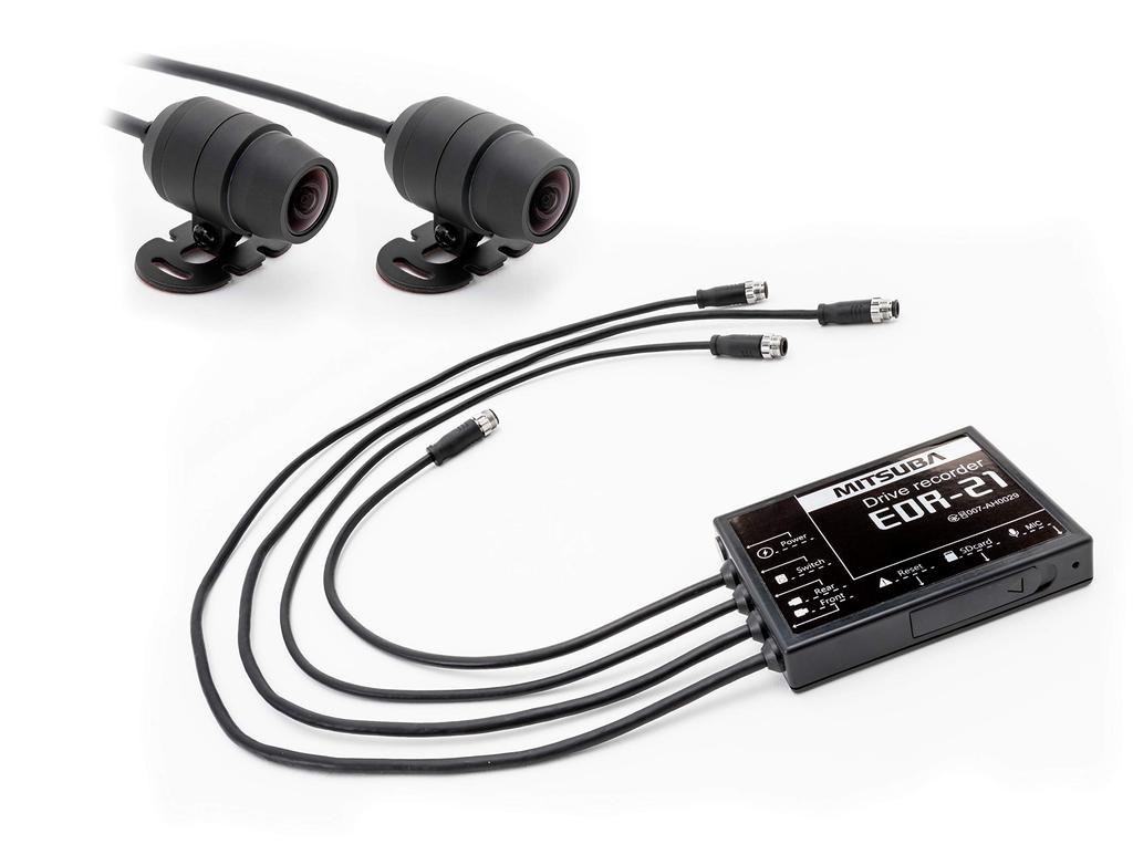 MITSUBA Motorcycle Drive Standard Model with Front and Rear (Mitsuba Sankowa) Recorder, Cameras, EDR-21