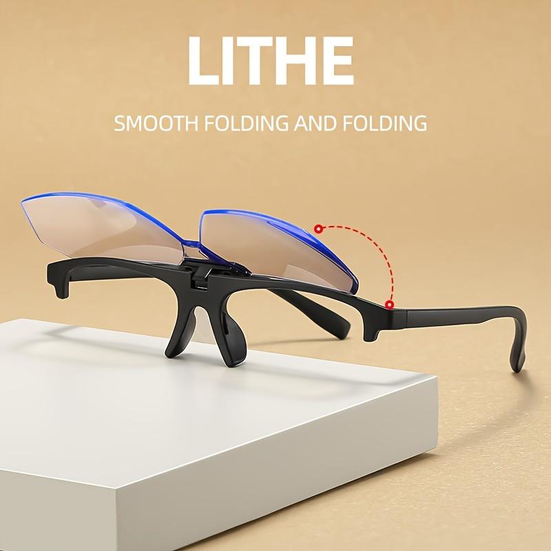 Lunettes Presbytie à Teinte Ajustable Pour Hommes&Femmes Lunettes de Lecture avec Couvercle Rabattable Lumière Bleue Anti-Dérapantes Lunettes de Vue Lunettes de Soleil