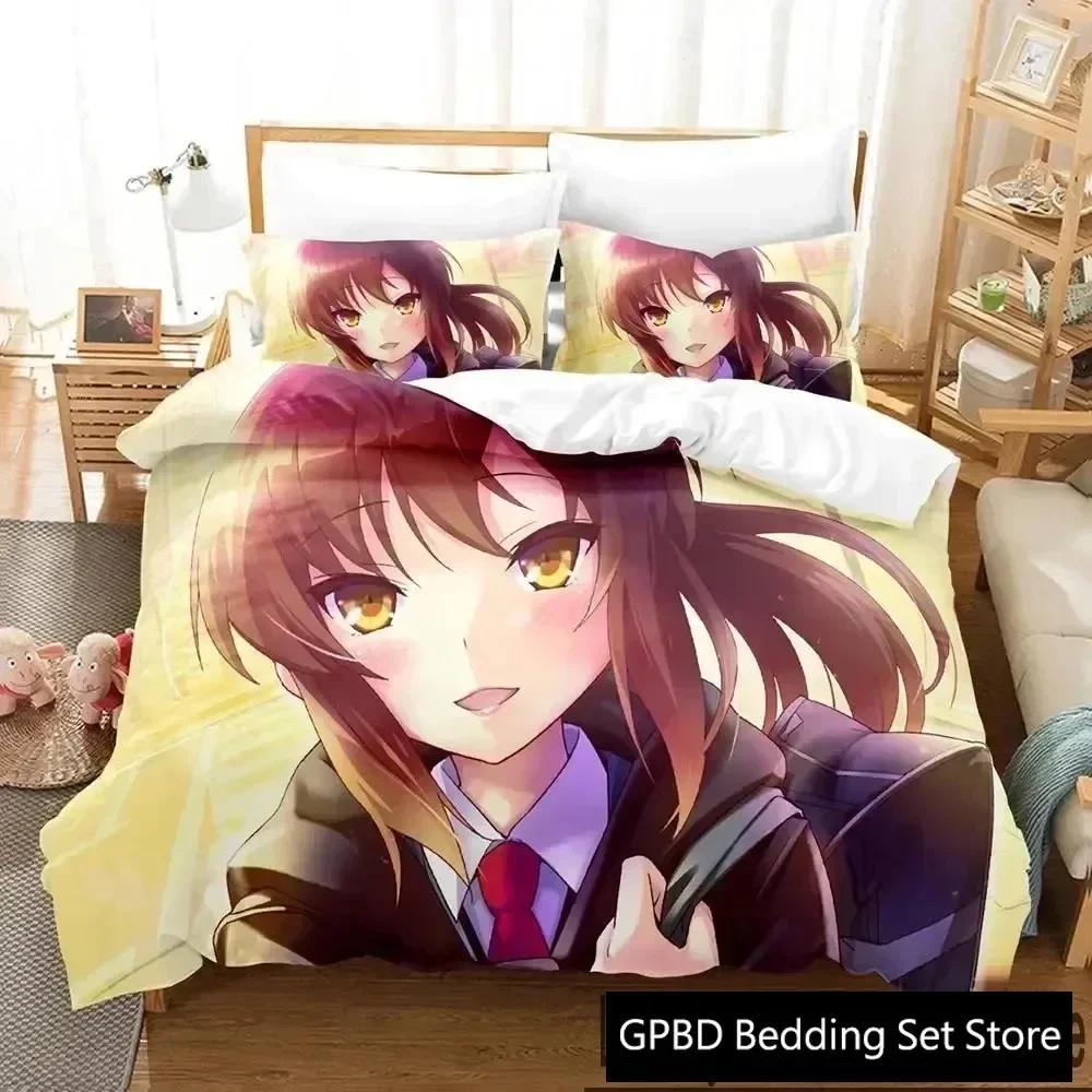 3D Print Anime The Pet Girl of Sakurasou Mashiro Shiina Comfortable Duvet Quilt Cover Pillowcase Bedding Set Children Bedroom