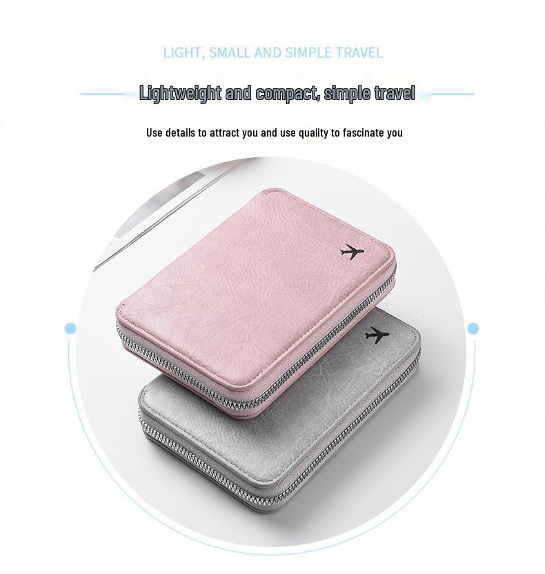 Cross-Border Large Capacity Travel Passport Holder with Zipper: Ticket and Card Storage, Customizable Logo