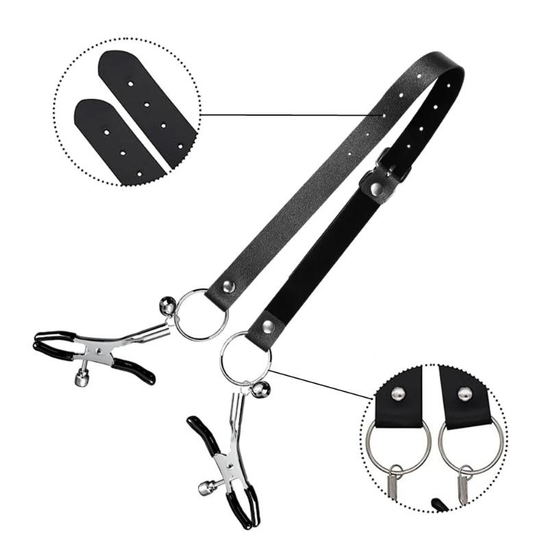 Nipple Clamps Clips Mouth Plugs Collars Choker Vagina Clip Bondage Set Kink Fetish Erotic Flirting for Woman Adult Sex Toys