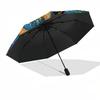 1pc Auto-Folding Umbrella with 3-Fold Design, 8-Bone Iron Frame, Perfect for Festivals, Travel, Daily Use, and Gifts!B052
