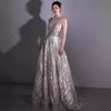 Toast Bride 1011 New Light Luxury Niche Sequins Neck Sleeveless Banquet Host Evening Dress Dress