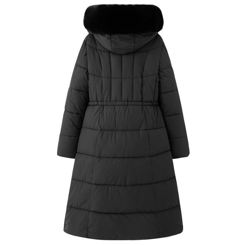 Fashion Woman Parkas Winter Long Coats Hooded Faux Fur Collar Thick Warm Overcoat Women's Jackets