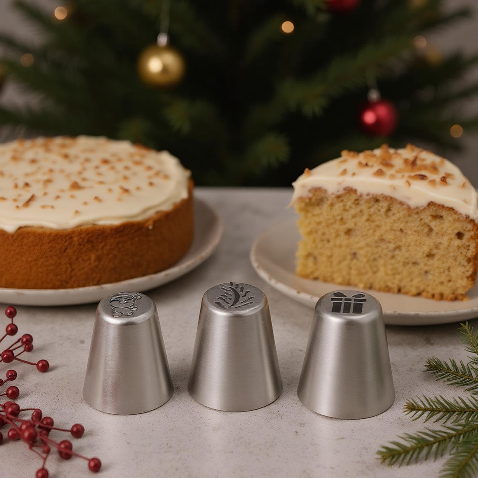 5 шт./набор Насадки для декорирования тортов, Сахарная мастика, Рождественские инструменты для тортов, Роза, Крем, Пекарня CN