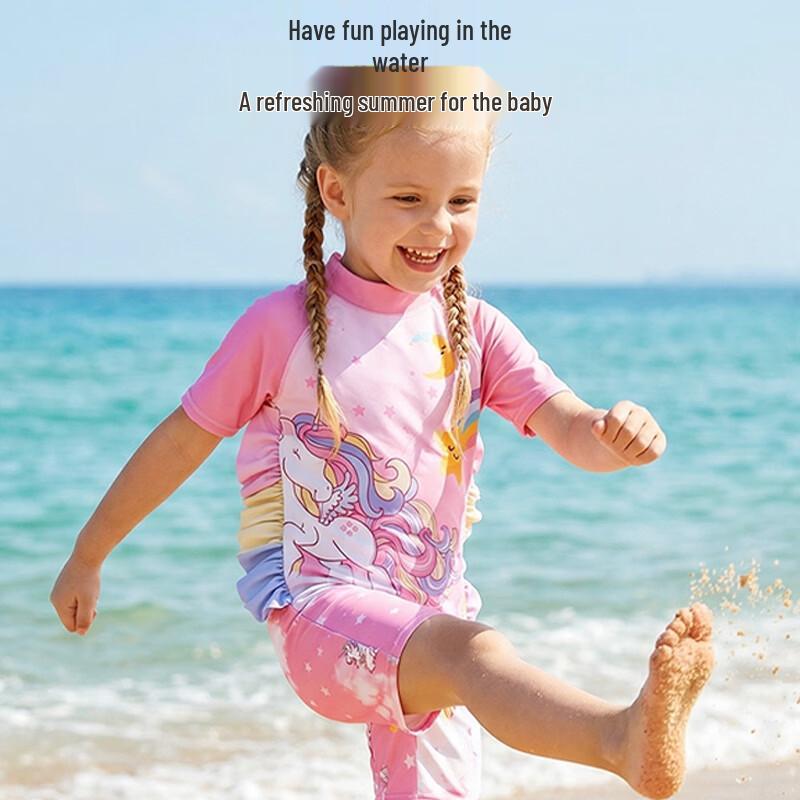 9i9 Girls' Unicorn One-Piece Swimsuit with Hat