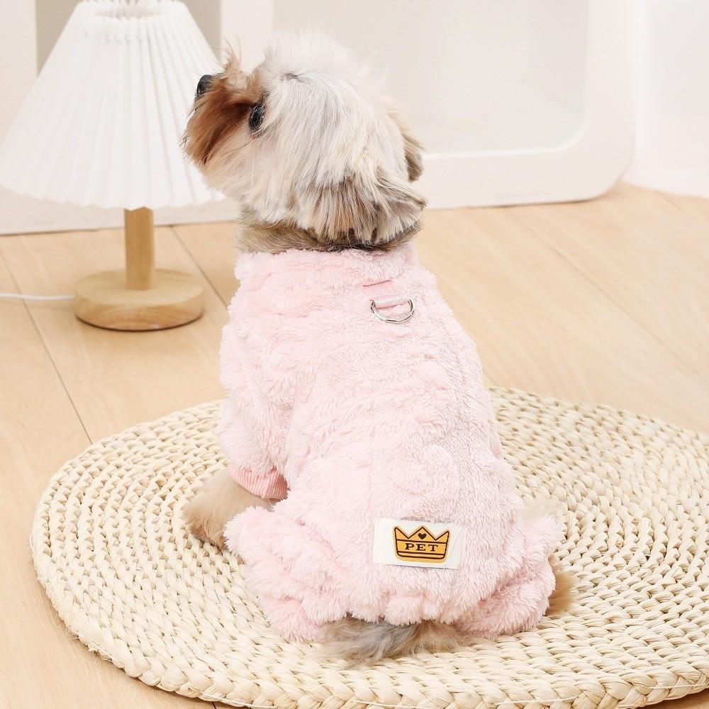 Winter Dog Hiking Jacket Fleece Dog Bodysuit Fashion Plush Dogs Coat Puppy