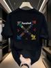 T-shirt Casual da Uomo a Maniche Corte 100% Cotone con Girocollo Design alla Moda Versatile per l'Estate con Fantasie Stampate