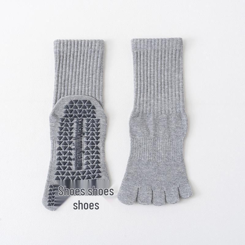 Women's Anti-Slip Yoga Toe Socks, Mid-Calf To Over-the-Knee Pilates and Fitness Socks