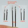 Embroidery Hook Wood Handle Includes Needle (0.8mm 1.0mm 1.2mm) Embroidery Crochet Hook for Sequins Beading Knitting