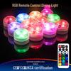RGB Waterproof LED Fish Tank Light Submersible Candle Pool Light for Festival Decoration Atmosphere.