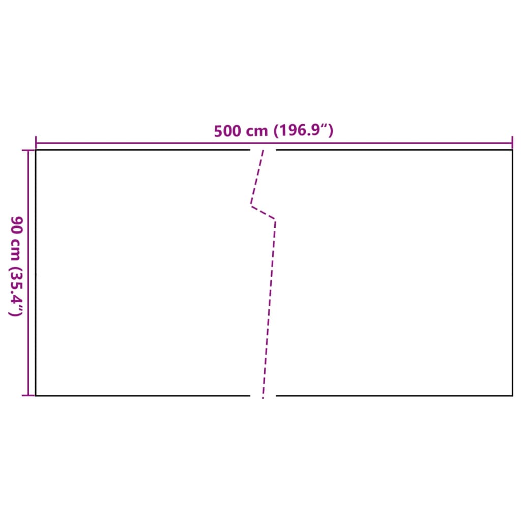 Balcony Privacy Screen Brown and Black 500 X 90 Cm Poly Rattan