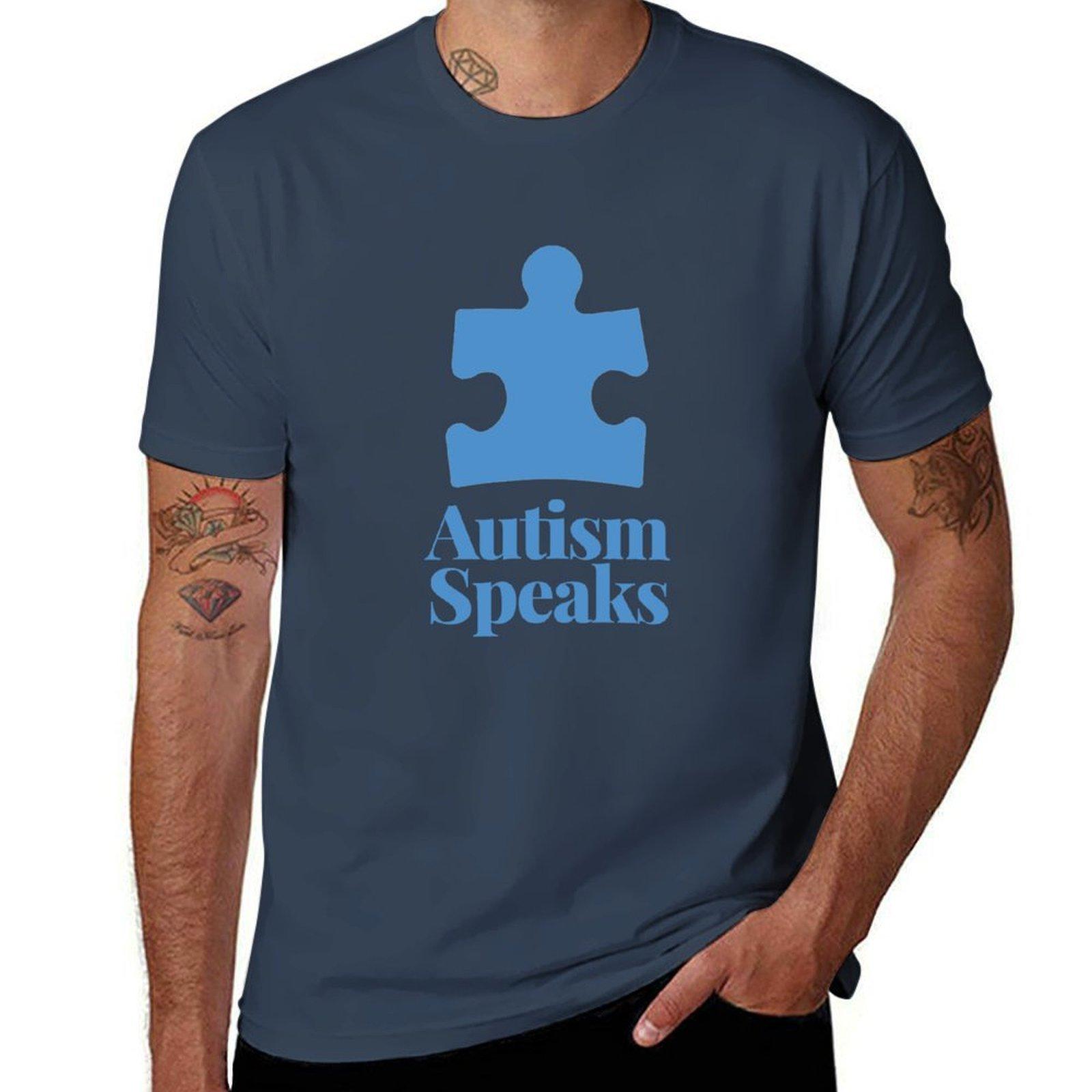 Autism Speaks World Autism Awareness Day Tshirt Utility Work Short Sleeve Top S