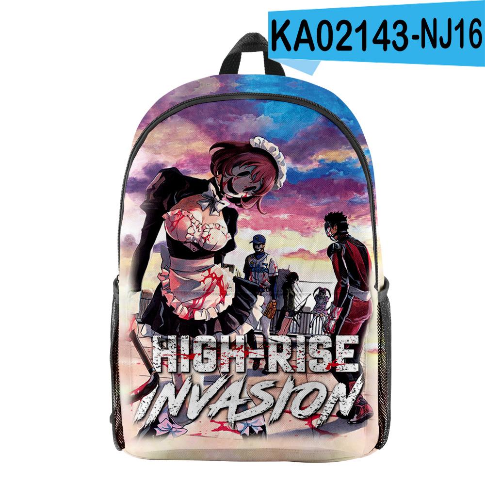Sac à dos scolaire Classique Nouveauté Cool Taille Haute invasion pupille Sacs à dos pour cahiers Impression 3D Oxford Imperméable Sacs à dos de voyage pour garçons/filles