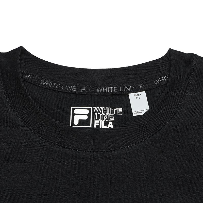 Fila Original Floral Short Sleeve T-Shirt Fashion Classic Retro Casual Versatile Comfortable Embroidered Logo Cotton Slim Fit Crew Neck F51W629103FBK