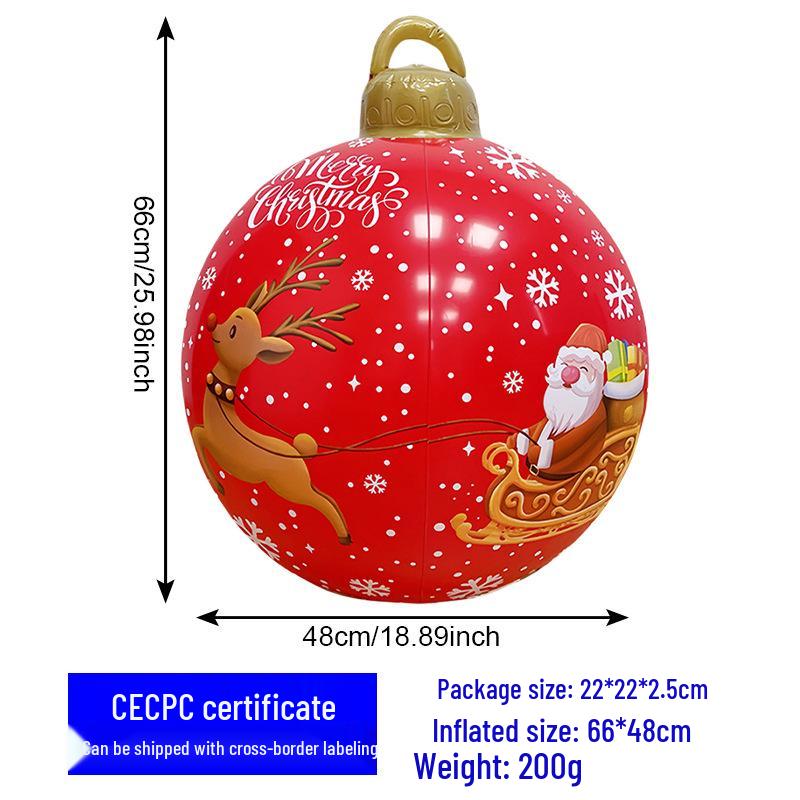 Décoration de boule gonflable de Noël d'extérieur pour les fêtes et les cours