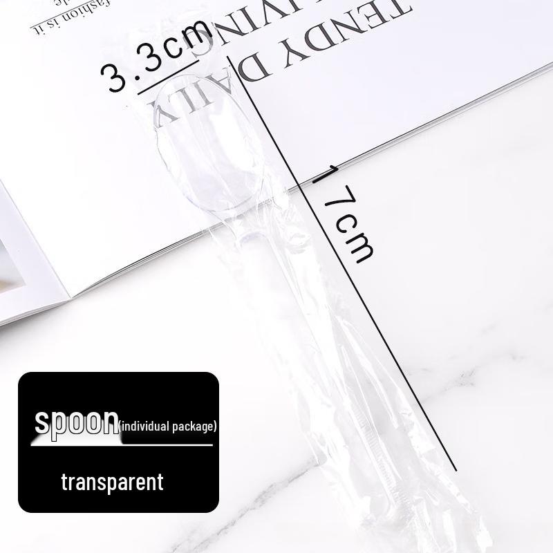 Handun Disposable Individually Wrapped Plastic Spoons