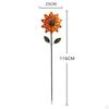 Garden Stake with Metal Sunflower Wind Spinner for Outdoor Use Height 116cm
