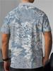 Print Design - Non-Textured Men'S Short Sleeve Polo in a Stylish Blue And White Floral Pattern, Fashionable Casual Men'S T-Shirt for Summer with