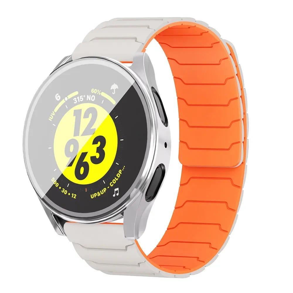 

Полный чехол из ТПУ + ремешок для Samsung Galaxy Watch 7 6 5 4 40 мм 44 мм Магнитный силиконовый ремешок + Защитная крышка для ремешка Galaxy watch Galaxy Watch 6 40mm