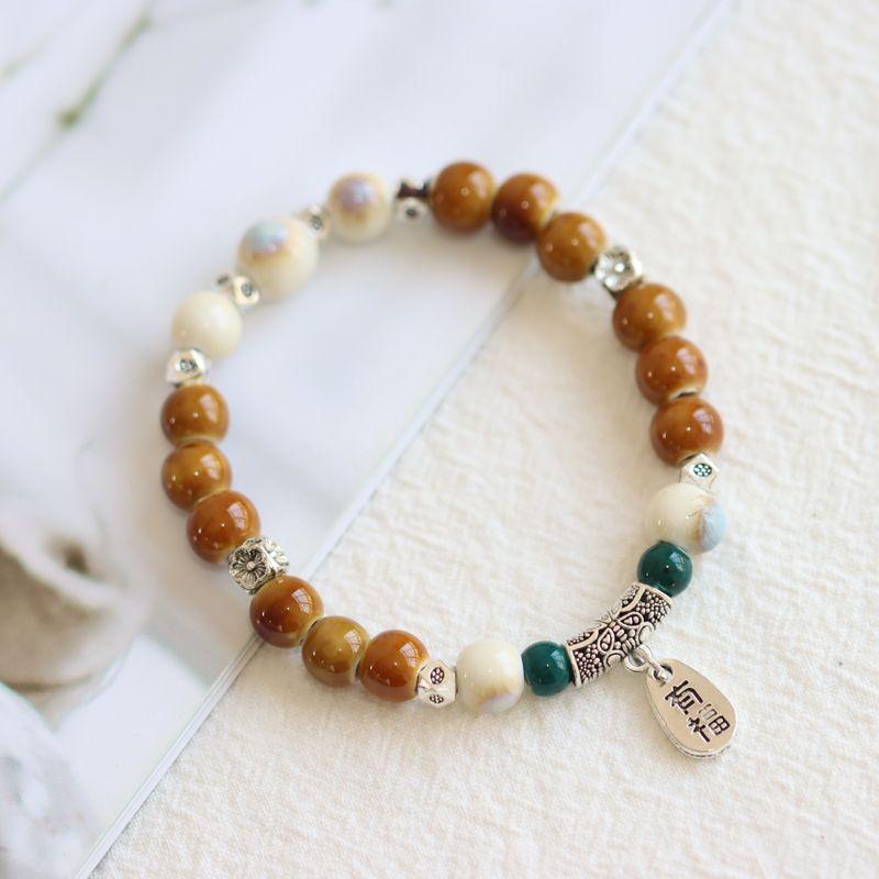 

Artsy Jingdezhen Ceramic National Style Student Couple Hairpin Honeycolor is blessed