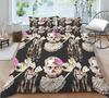Quilt Cover 3D Printing Skull Home Bedclothes with Pillowcase King Double Size Soft Bed Set Luxury Duvet Cover