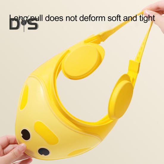 Baby Shower Cap Safe Silicone Protection Bath Cap Soft Visor Hat Cartoon Shape Adjustable Strap Waterproof Shampoo Hat