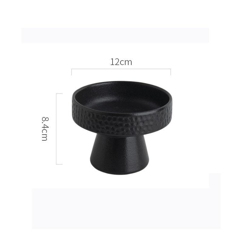 Round Ceramic Pasta Steak Plate Salad Bowl Soup Basins Cooking Plate Kitchen Solid Color Tableware High Foot Snack Desserts Tray