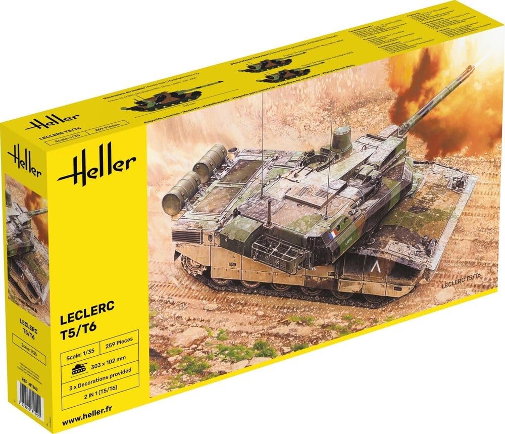 

Platz Herre French Leclerc Tank Plastic Model HE81142 1/35 T5/T6 (Tank)
