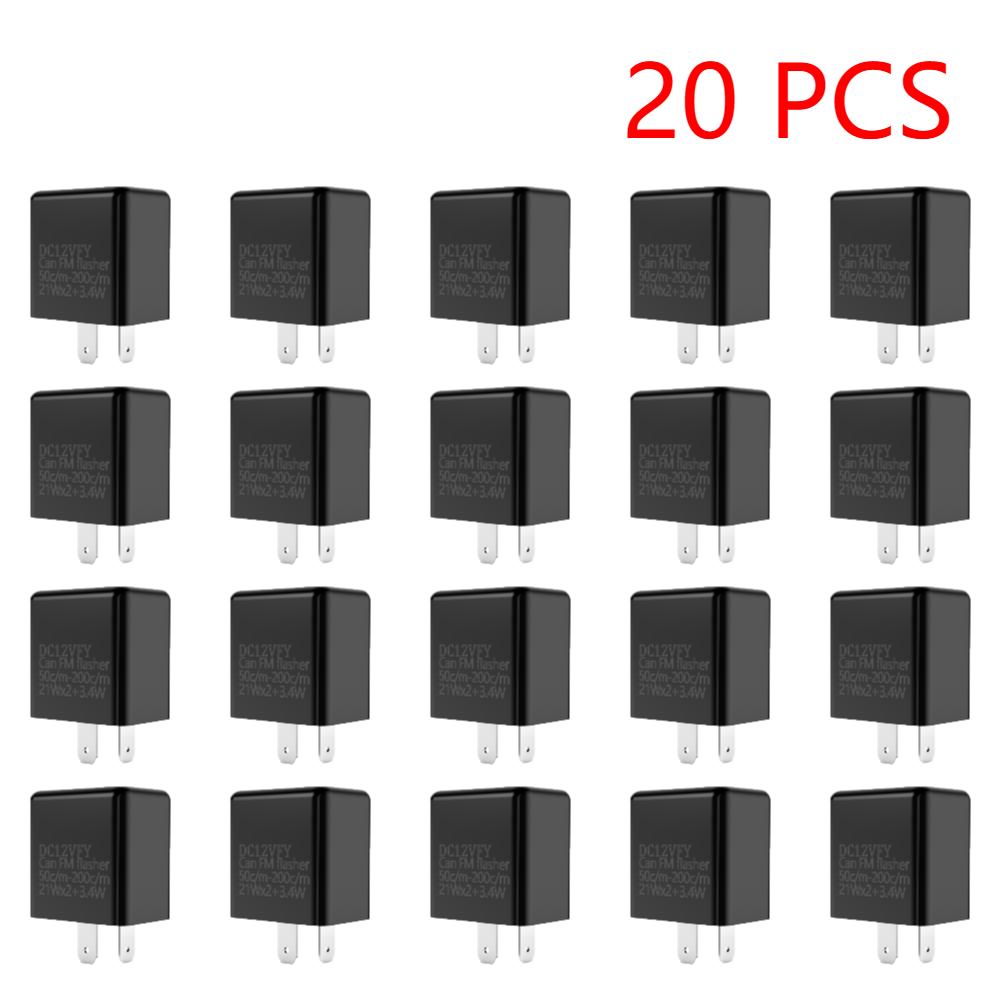 2Pin Motorcycle LED Flasher Relay Adjustable Frequency of Turn Signal Blinker Indicator Flasher Relays Moto Accessories 1-20PCS