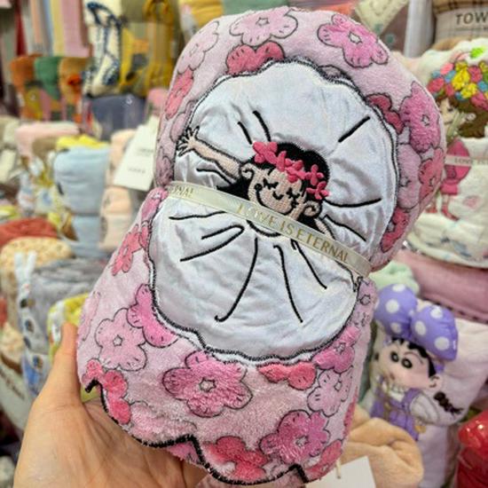 Shuangli 2026 Flower Fairy Quick-Dry Coral Fleece Towel Set: Absorbent Towels, Hair Drying Cap, and Bath Skirt.