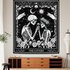 Skeleton Lovers Wall Tapestry Day of the Dead Art Decor Halloween Boho Bedroom Living Room Home Interior Hanging