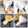 Edelstahl Pommes Schaufel Einzel-/Doppelgriff Pommes Schaufel Lader für Hamburger Popcorn