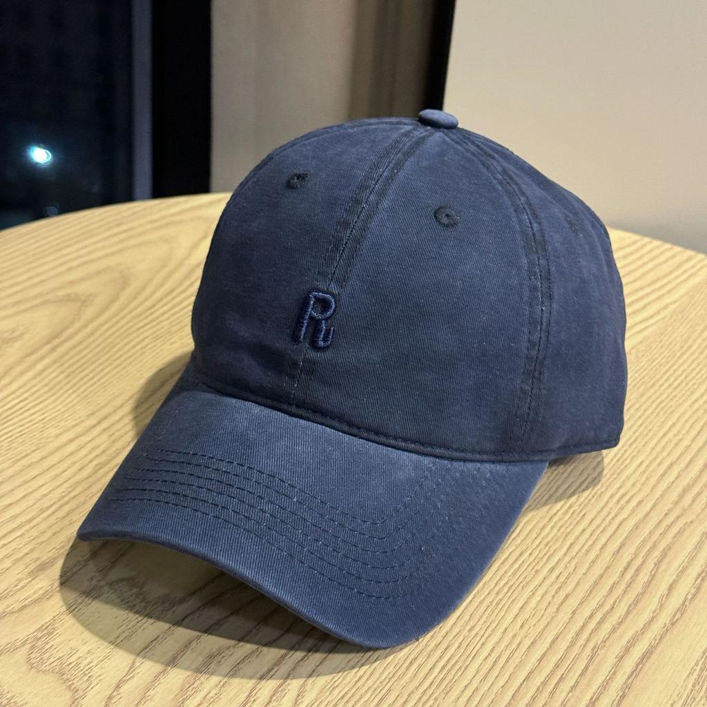 New R Simple Letter Print Soft Top Baseball Cap for Women, Breathable Spring/Summer Trendy Youthful Duckbill Cap for Men, Versatile Korean Style