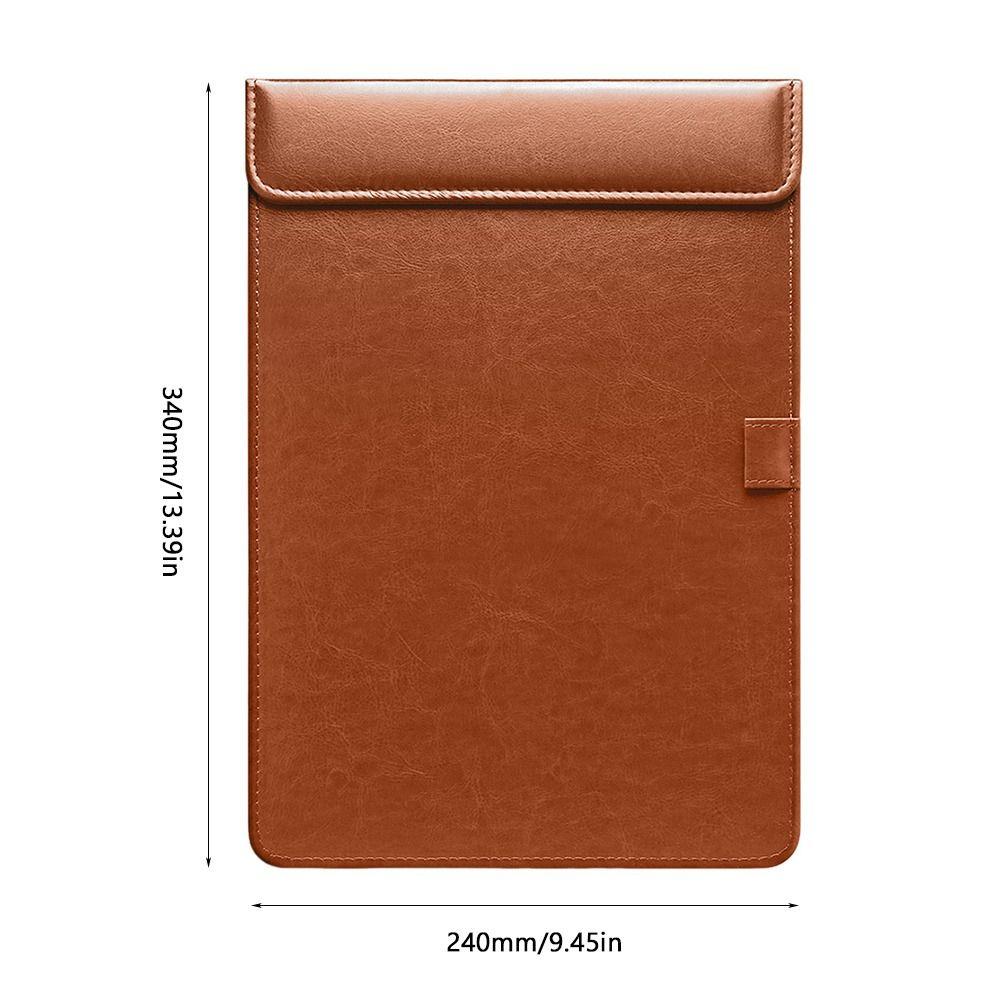 PU Leather Signature Writing Pad Magnetic Absorption Clip Board Writing Clipboard  School Office