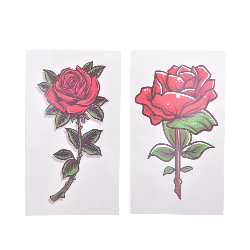 Waterproof Temporary Tattoo Stickers Beautiful Flower Rose Fake Flash Unisex