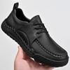 Fashion Brand Mens Casual Leather Oxford Shoes Business Party Office Leather Shoes Soft Sole Comfy Antiskid Outdoor Daily Sneakers Shoes