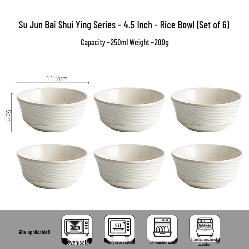 2026 Japanese-Style Ceramic Bowl: Simple Rice, Soup, Yogurt, Dessert & Salad Bowl for Home & Commercial Use