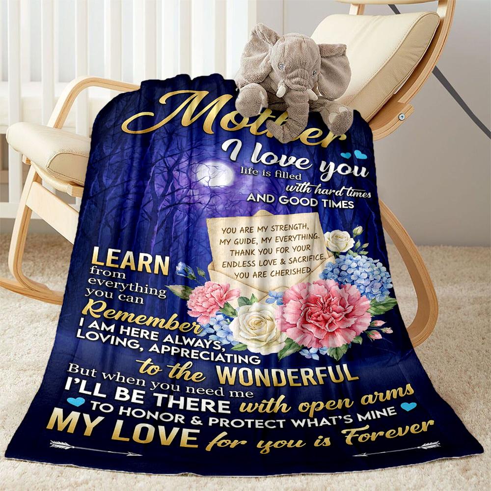 

Grateful Mom Appreciation Card Blanket Suitable for sofas,travel, living rooms also a good gift for friends and family Suitable for all seasons. 80cmx120cm