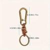 Leather Lanyard Hook Retro Cowhide Punk Keychain for Men Vintage Leather Rope Key Chain for Car Key Ring Pendant Gift