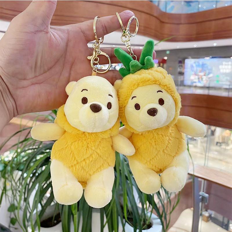 Cozy Pineapple Puff Bear Plush Keychain Cuddly Toy Ideal For Gifting On Special Occasions