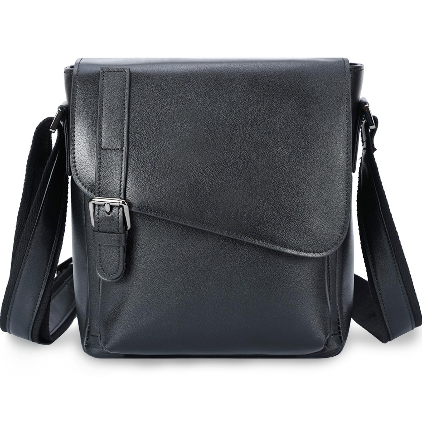 

Shoulder Bag Leather Cowhide Crossbody Bag Messenger Bag Commuting Travel Popular Genuine Leather Black [Ariga] Men s